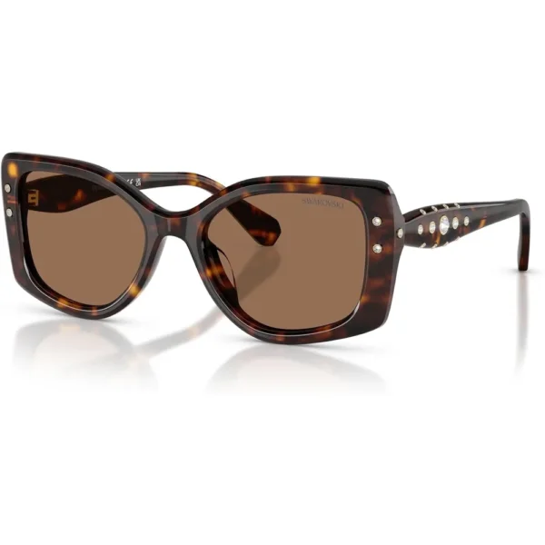 SWAROVSKI LENTES DE SOL CUADRADO SK6058U 54 MM MUJER | HAVANA/DARK BROWN