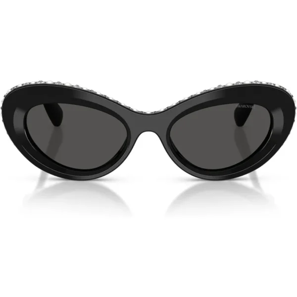 SWAROVSKI LENTES DE SOL SK6061U 51 MM MUJER | BLACK/CRYSTAL/DARK GREY