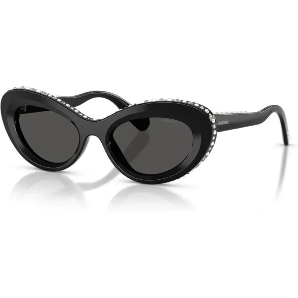 SWAROVSKI LENTES DE SOL SK6061U 51 MM MUJER | BLACK/CRYSTAL/DARK GREY