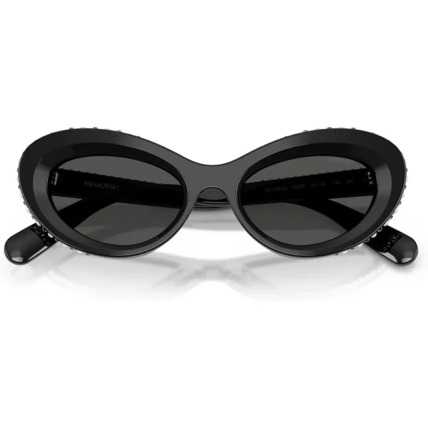 SWAROVSKI LENTES DE SOL SK6061U 51 MM MUJER | BLACK/CRYSTAL/DARK GREY