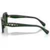 SWAROVSKI LENTES DE SOL CUADRADO SK6058U 54 MM MUJER | DARK GREEN/DARK GREEN