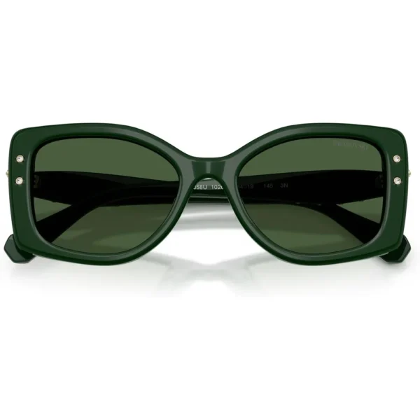 SWAROVSKI LENTES DE SOL CUADRADO SK6058U 54 MM MUJER | DARK GREEN/DARK GREEN