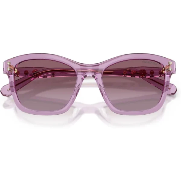 SWAROVSKI LENTES DE SOL CUADRADO SK6063F 54 MM MUJER | TRANSPARENT AMETHYST/VIOLET GRADIENT