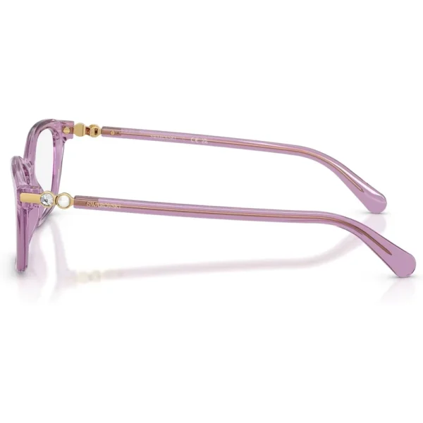 SWAROVSKI MONTURA CUADRADO SK2065 52 MM MUJER | TRANSPARENT AMETHYST/DEMO LENS