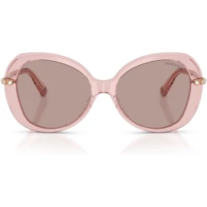 SWAROVSKI LENTES DE SOL SK6059 55 MM MUJER | TRANSPARENT DARK PINK/LIGHT PURPLE BROWN