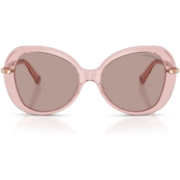SWAROVSKI LENTES DE SOL SK6059 55 MM MUJER | TRANSPARENT DARK PINK/LIGHT PURPLE BROWN