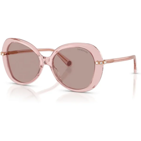 SWAROVSKI LENTES DE SOL SK6059 55 MM MUJER | TRANSPARENT DARK PINK/LIGHT PURPLE BROWN
