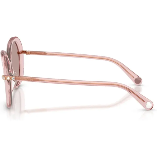SWAROVSKI LENTES DE SOL SK6059 55 MM MUJER | TRANSPARENT DARK PINK/LIGHT PURPLE BROWN