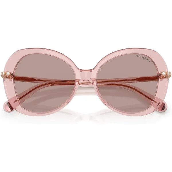 SWAROVSKI LENTES DE SOL SK6059 55 MM MUJER | TRANSPARENT DARK PINK/LIGHT PURPLE BROWN