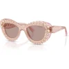 SWAROVSKI LENTES DE SOL SK6060 49 MM MUJER | TRANSPARENT PINK/LIGHT PURPLE BROWN
