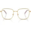 SWAROVSKI MONTURA CUADRADO SK1036 53 MM MUJER | GOLD/LIGHT VIOLET/DEMO LENS