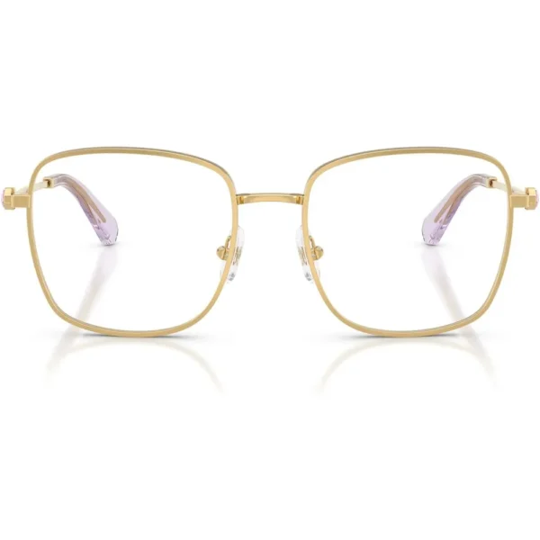 SWAROVSKI MONTURA CUADRADO SK1036 53 MM MUJER | GOLD/LIGHT VIOLET/DEMO LENS