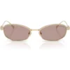 SWAROVSKI MONTURA SK7042 55 MM MUJER | PALE GOLD/PINK/LIGHT PURPLE BROWN