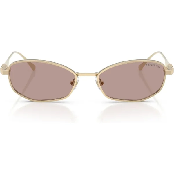 SWAROVSKI MONTURA SK7042 55 MM MUJER | PALE GOLD/PINK/LIGHT PURPLE BROWN