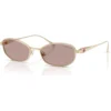SWAROVSKI MONTURA SK7042 55 MM MUJER | PALE GOLD/PINK/LIGHT PURPLE BROWN
