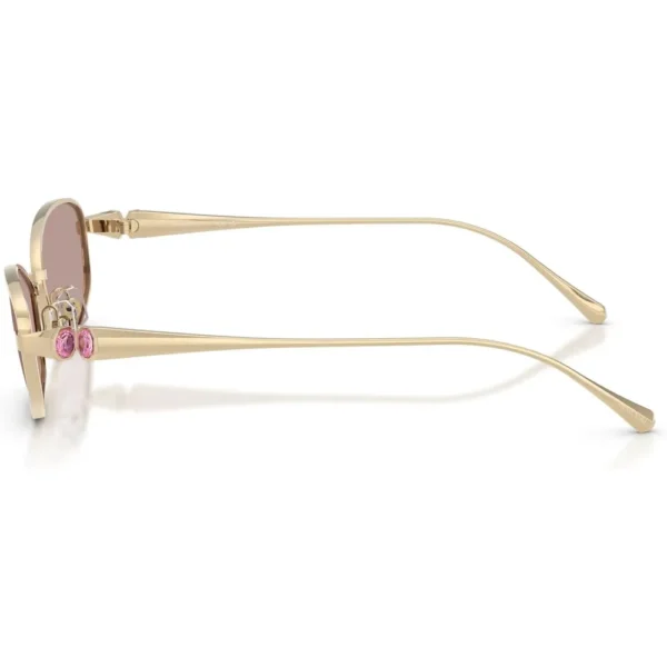 SWAROVSKI MONTURA SK7042 55 MM MUJER | PALE GOLD/PINK/LIGHT PURPLE BROWN