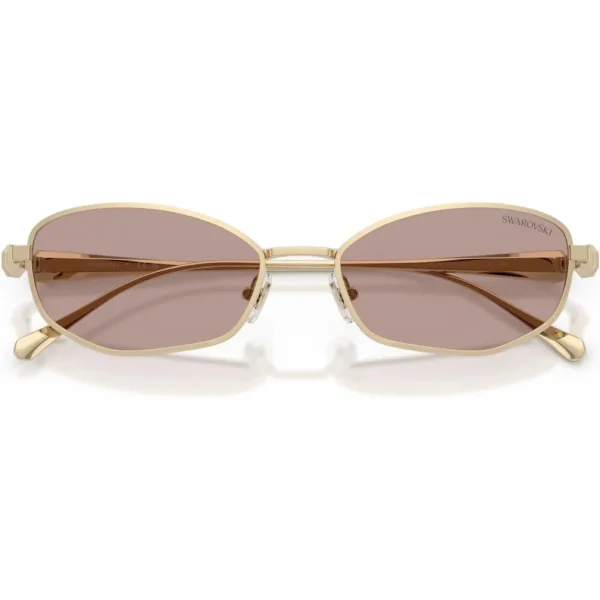 SWAROVSKI MONTURA SK7042 55 MM MUJER | PALE GOLD/PINK/LIGHT PURPLE BROWN