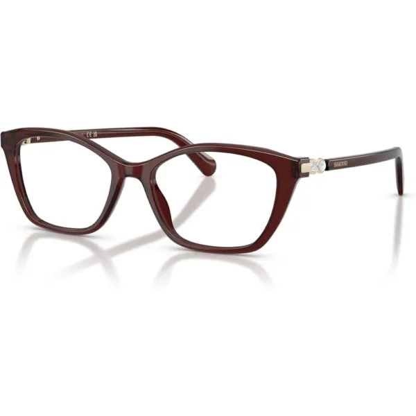 b0gl55pgzb_1_webp.webp SWAROVSKI MONTURA CUADRADO SK2065 52 MM MUJER | TRANSPARENT BURGUNDY/DEMO LENS