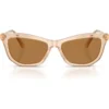 SWAROVSKI MONTURA SK6057 56 MM MUJER | TRANSPARENT BEIGE/BRONZE