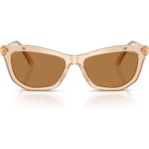 SWAROVSKI MONTURA SK6057 56 MM MUJER | TRANSPARENT BEIGE/BRONZE