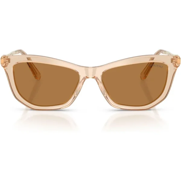SWAROVSKI MONTURA SK6057 56 MM MUJER | TRANSPARENT BEIGE/BRONZE