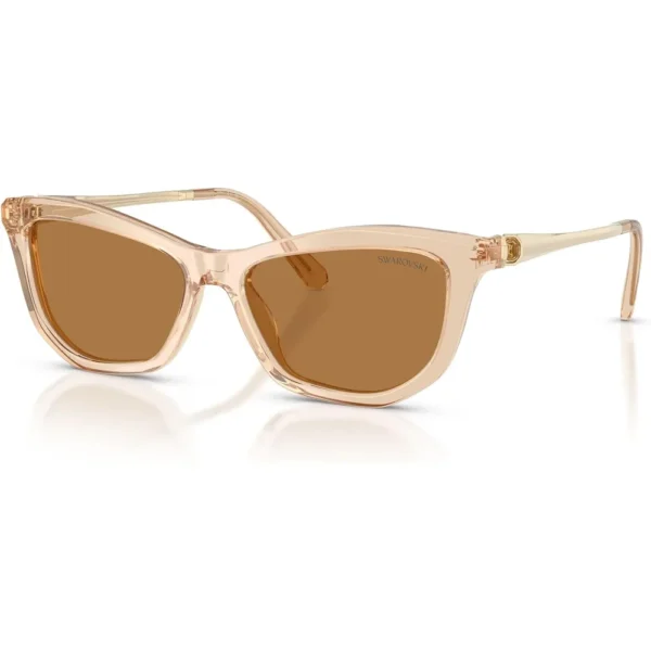 SWAROVSKI MONTURA SK6057 56 MM MUJER | TRANSPARENT BEIGE/BRONZE