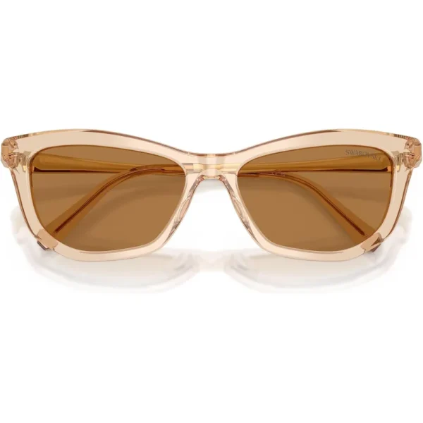 SWAROVSKI MONTURA SK6057 56 MM MUJER | TRANSPARENT BEIGE/BRONZE