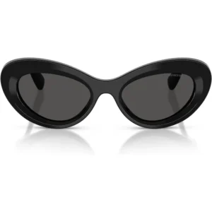 SWAROVSKI MONTURA SK6061U 51 MM MUJER | BLACK/SILVER/DARK GREY