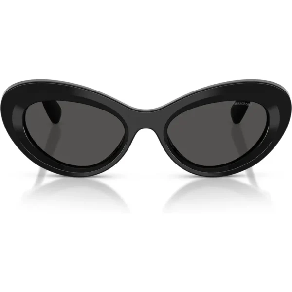 SWAROVSKI MONTURA SK6061U 51 MM MUJER | BLACK/SILVER/DARK GREY