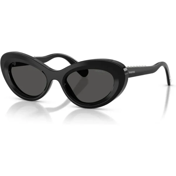 SWAROVSKI MONTURA SK6061U 51 MM MUJER | BLACK/SILVER/DARK GREY