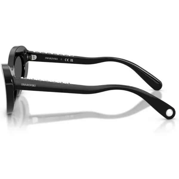 SWAROVSKI MONTURA SK6061U 51 MM MUJER | BLACK/SILVER/DARK GREY