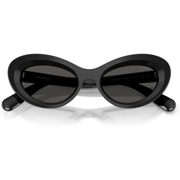 SWAROVSKI MONTURA SK6061U 51 MM MUJER | BLACK/SILVER/DARK GREY