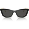 SWAROVSKI MONTURA SK6057 56 MM MUJER | BLACK/DARK GREY