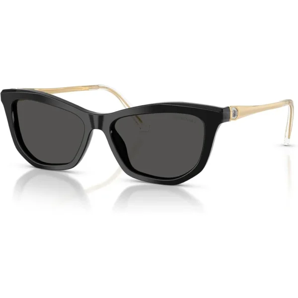 SWAROVSKI MONTURA SK6057 56 MM MUJER | BLACK/DARK GREY