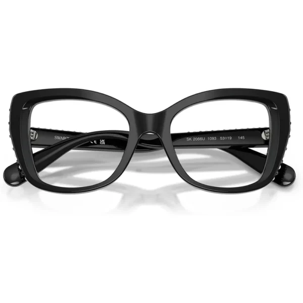 SWAROVSKI MONTURA MARIPOSA SK2066U 51 MM MUJER | BLACK/SILVER/DEMO LENS