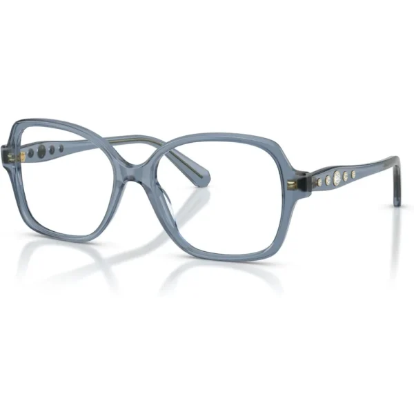 SWAROVSKI MONTURA CUADRADO SK2063 56 MM MUJER | MILKY LIGHT BLUE/DEMO LENS