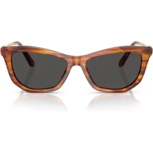 SWAROVSKI MONTURA SK6057 56 MM MUJER | STRIPED HAVANA/DARK GREY