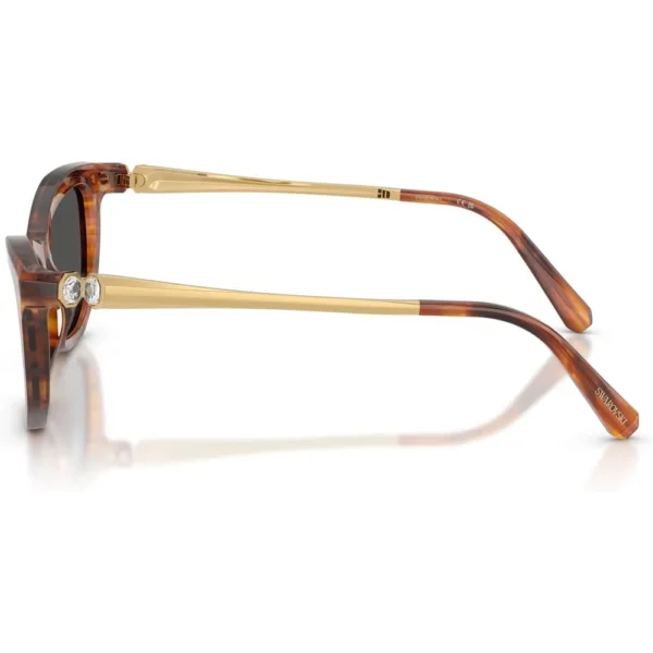 SWAROVSKI MONTURA SK6057 56 MM MUJER | STRIPED HAVANA/DARK GREY