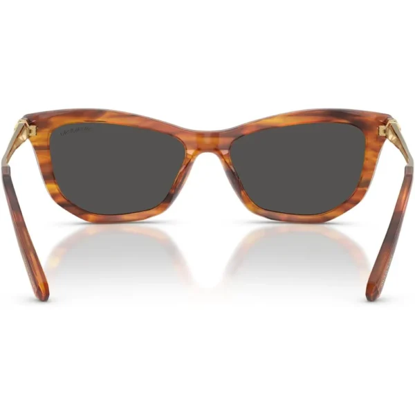 SWAROVSKI MONTURA SK6057 56 MM MUJER | STRIPED HAVANA/DARK GREY