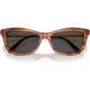 SWAROVSKI MONTURA SK6057 56 MM MUJER | STRIPED HAVANA/DARK GREY
