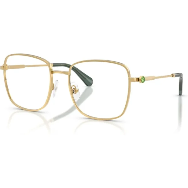 SWAROVSKI MONTURA CUADRADO SK1036 55 MM MUJER | GOLD/GREEN/DEMO LENS