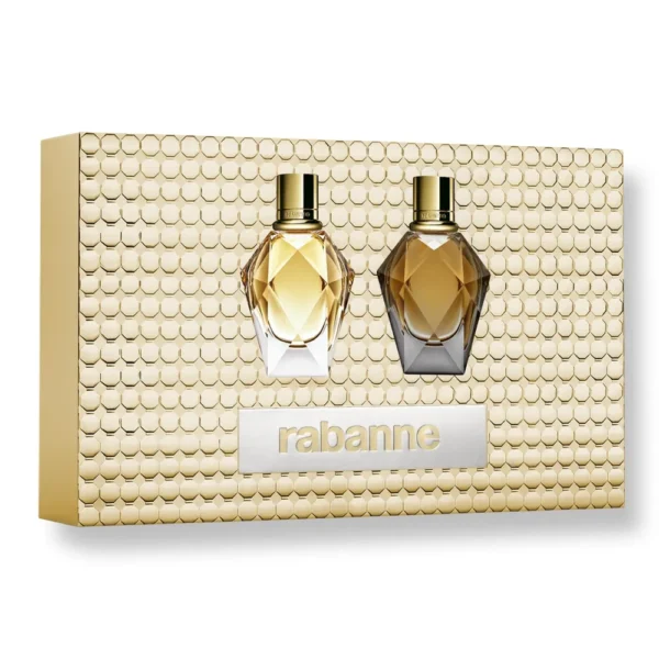 SET PERFUME RABANNE MILLION GOLD MUJER 2 PZS