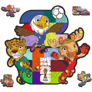 ROMPECABEZAS BOLSILLO FIFA WORLD CUP 2026 MASCOTAS 26 PCS