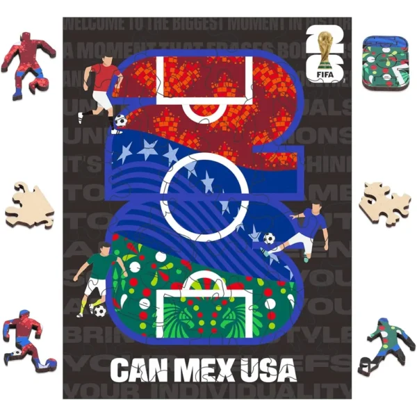 ROMPECABEZAS BOLSILLO FIFA WORLD CUP 2026 TEMATICA 26 PCS