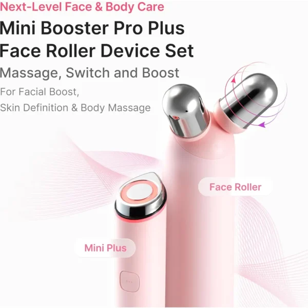 SET 2 EN 1  MINI BOOSTER PRO PLUS ROLLER MEDICUBE PINK