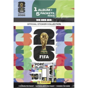 ALBUM OFICIAL COPA MUNDIAL FIFA 2026 + 5 PAQUETES CON CROMOS STICKER