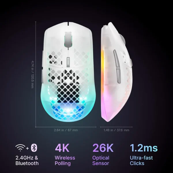 MOUSE INALÁMBRICO AEROX 3 GEN 2 STEELSERIES | GHOST