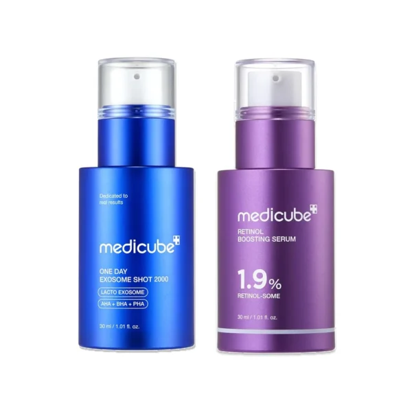 SET DE SÉRUM REFINADOR DE POROS Y POTENCIADOR DE RETINOL MEDICUBE 2 PZS