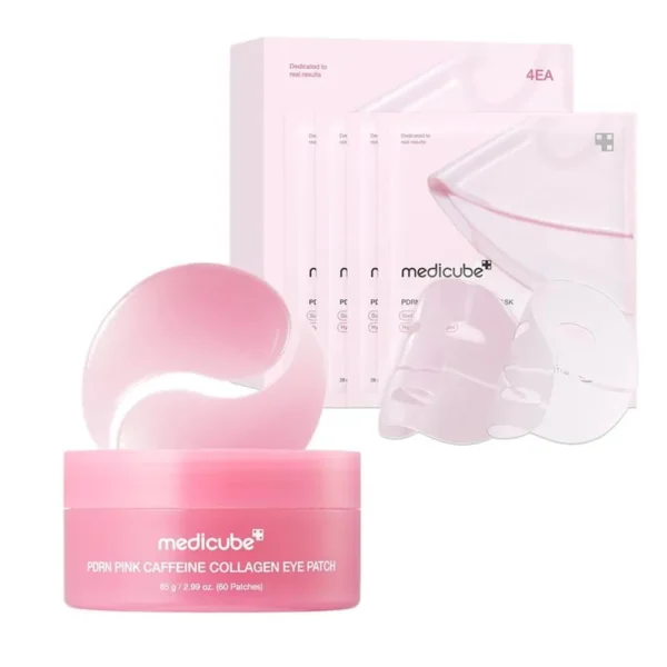 SET MEDICUBE ULTIMATE GLASS GLOW EYE & MASK NIGHT 5 PZS