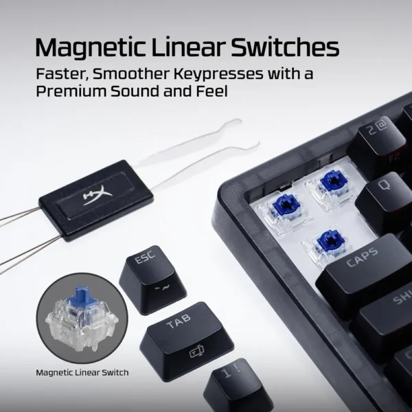 TECLADO ALÁMBRICO HYPERX ORIGINS 2 PRO 65 MAGNÉTICO | NEGRO